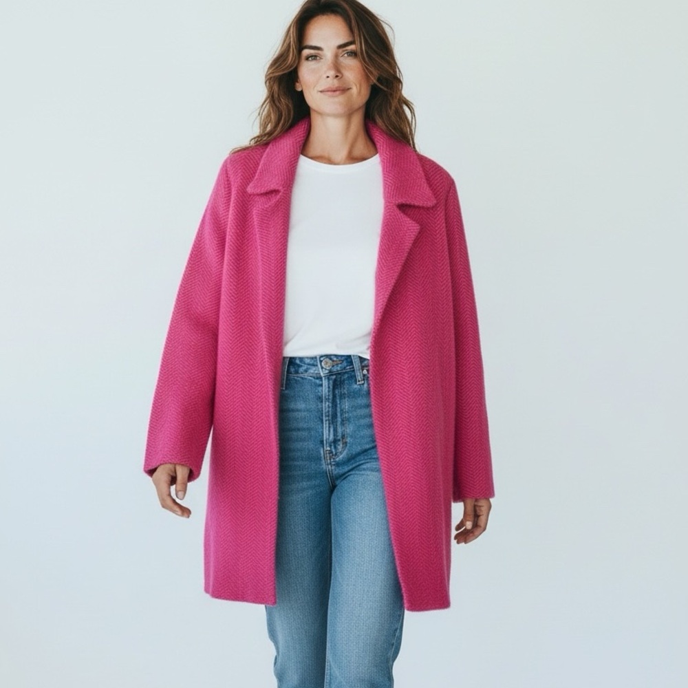 Liverpool Jeans Company Hot Pink Pea Coat
